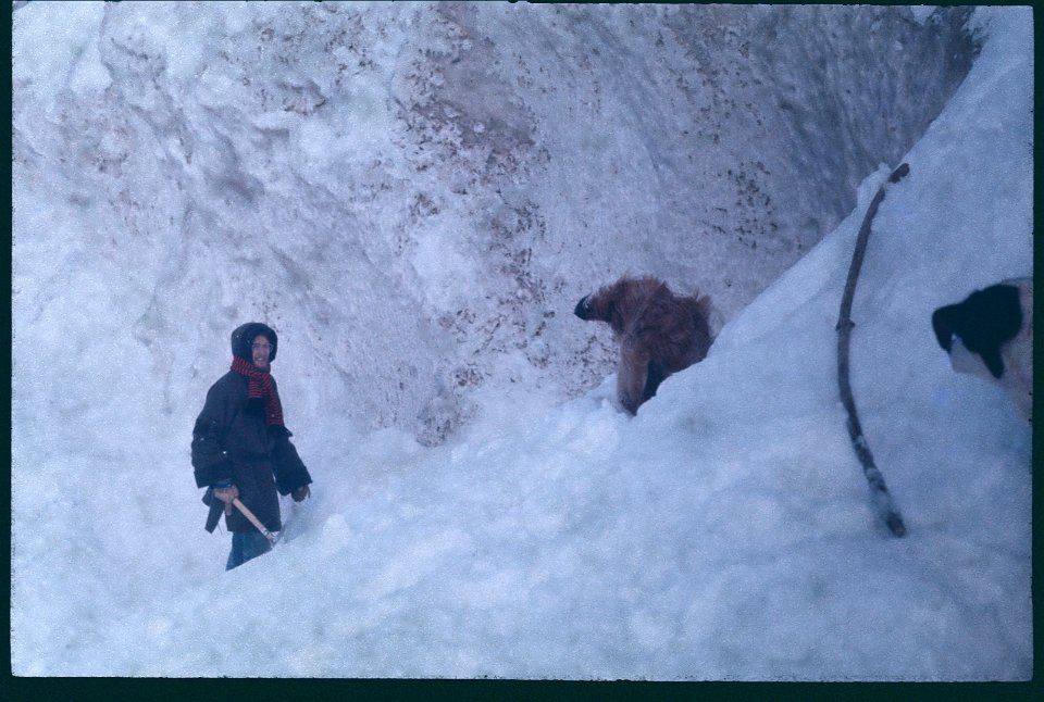 Mark Lankton looking small with ice 1976